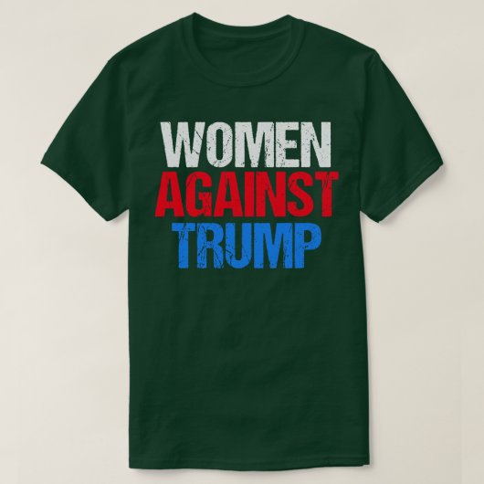 トランプ反対の女性 Tシャツ (デザイン正面)