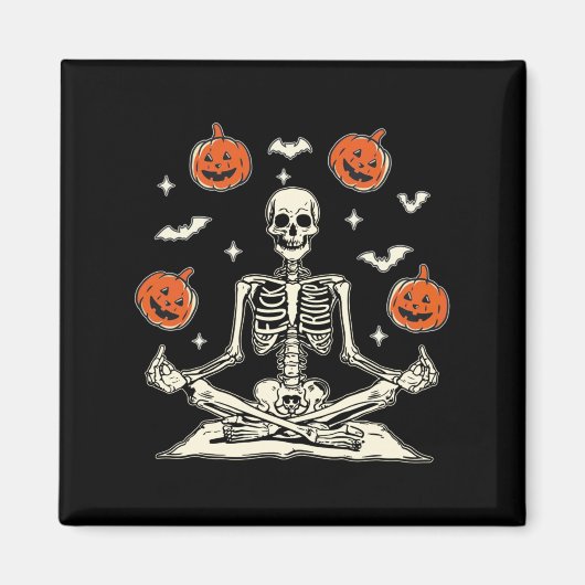 トランプ反対スケルトンハロウィン長袖 マグネット (正面)