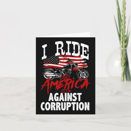 トランプ反対バイク乗りによる腐敗抗議への抵抗 カード (正面)