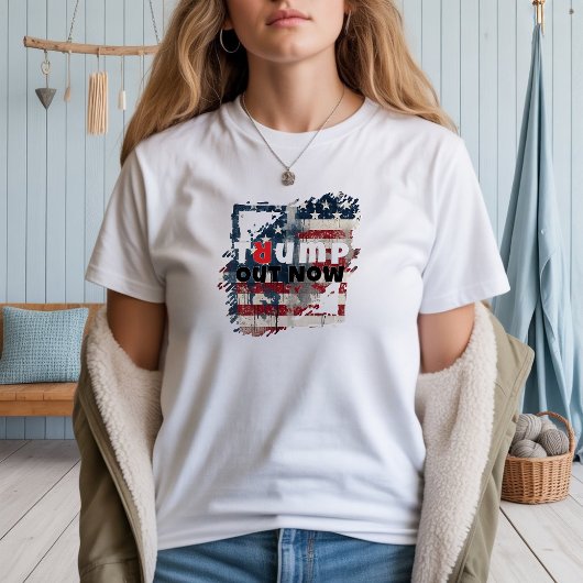 トランプ反対抗議スローガンフラッグ Tシャツ