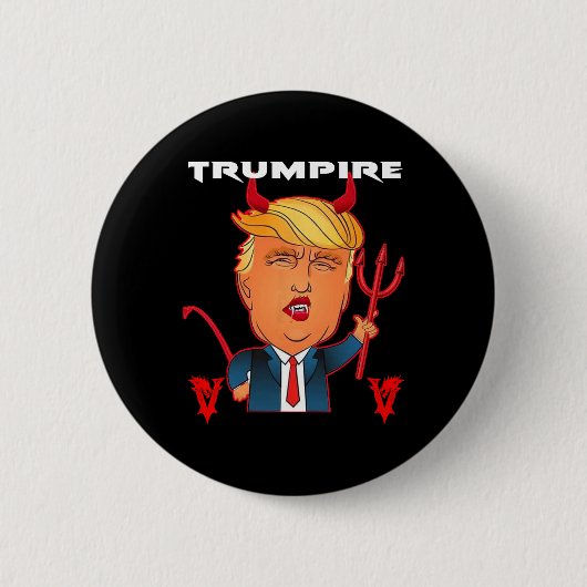 トランプ反対4 缶バッジ (正面)