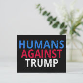 トランプ反対 - トランプに反対する人々 ポストカード (スタンド正面)