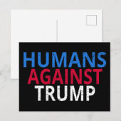 トランプ反対 - トランプに反対する人々 ポストカード (正面/裏面)