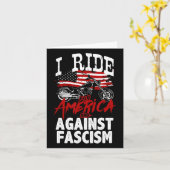 トランプ反対 バイカー 抵抗 ファシズム抗議 カード (黄色い花)