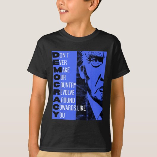 トランプ反対 プロ民主主義 Tシャツ Resist! 進歩的P (正面)