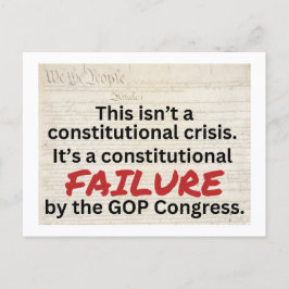 トランプ反対 GOP 憲法違反 危機 ポストカード