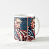 トランプ叙事詩アメリカ国旗のマグカップ コーヒーマグカップ (正面右)