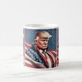 トランプ叙事詩アメリカ国旗のマグカップ コーヒーマグカップ (中央)