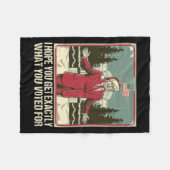 トランプ君が投票した物を正確に手に入れてほしい フリースブランケット (正面(横))