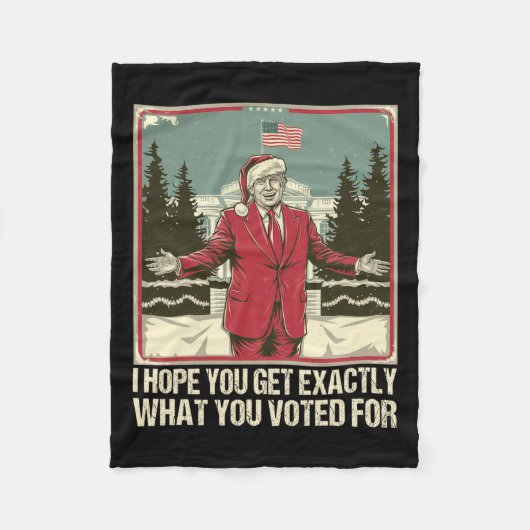 トランプ君が投票した物を正確に手に入れてほしい フリースブランケット (正面)