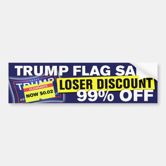 トランプ国旗の販売トランプ失ったロザーアンチトランプ バンパーステッカー (正面)