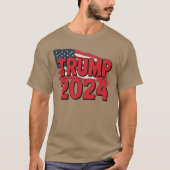 トランプ国旗2024トランプ2024 Tシャツアメリカ国旗 Tシャツ (正面)
