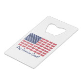 トランプ国旗 クレジットカード栓抜き (裏面アングル)
