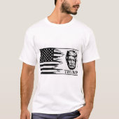 トランプ国旗© FB @ #USAPatriotGraphics Tシャツ (正面)