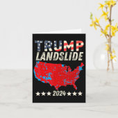 トランプ地すべり2024選挙マップ支援トランプW カード (黄色い花)
