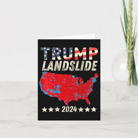 トランプ地すべり2024選挙人地図トランプ勝者(o) カード (正面)