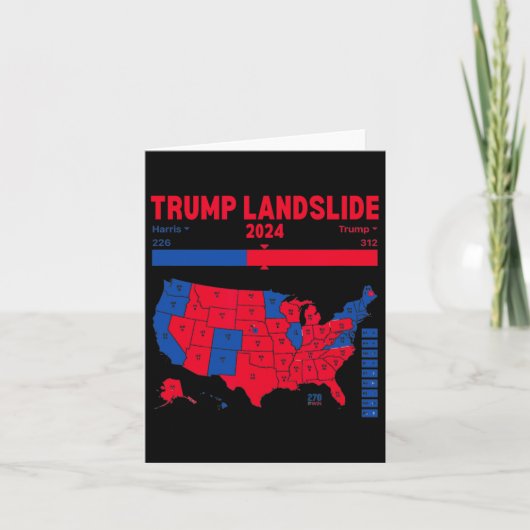 トランプ地すべり2024選挙地図312勝利地図 カード (正面)