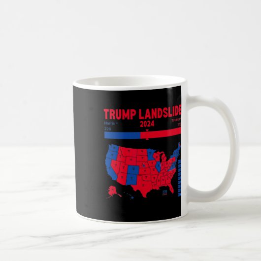 トランプ地すべり2024選挙地図312勝利地図 コーヒーマグカップ (右)