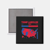 トランプ地すべり2024選挙地図312勝利地図 マグネット (正面/裏面)