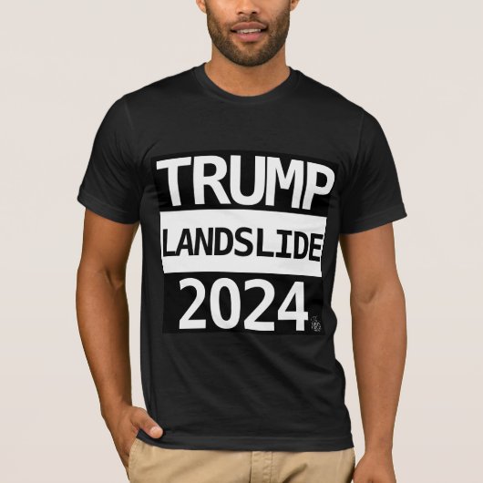 トランプ地すべり2024 Tシャツ (正面)