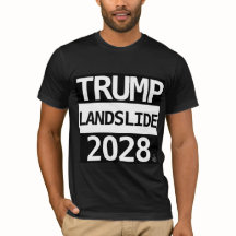 トランプ地すべり2028 Tシャツ