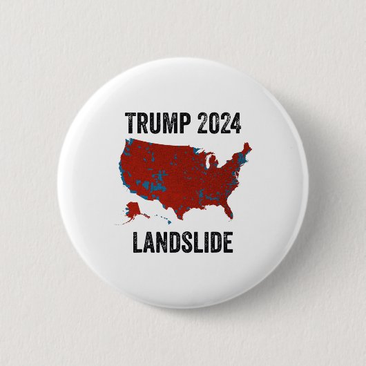 トランプ地滑り選挙地図2024プロおもしろいトランプ 缶バッジ (正面)