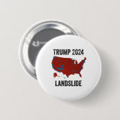 トランプ地滑り選挙地図2024プロおもしろいトランプ 缶バッジ (正面&裏面)
