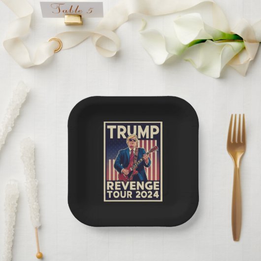 トランプ報復ツアー2024 政治選挙2024 ペーパープレート (ウェディング)