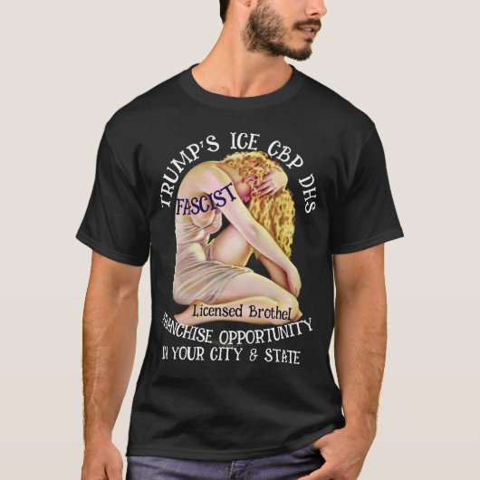 トランプ売春宿フランチャイズ ライセンス保険Big $ Tシャツ (正面)