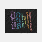 トランプ多様性科学難民が女性を愛する権利 フリースブランケット (正面(横))