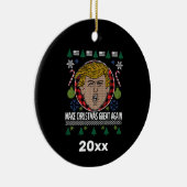 トランプ大統領が再びクリスマス素晴らしを祝う セラミックオーナメント (右)