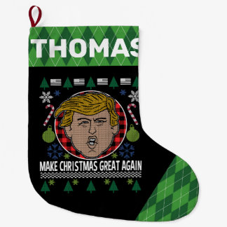 トランプ大統領が再びプ素晴らしライドを作る ラージクリスマスストッキング