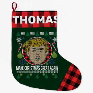 トランプ大統領が再びプ素晴らしライドを作る ラージクリスマスストッキング