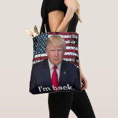 トランプ大統領が帰ってきた トートバッグ (クローズアップ)