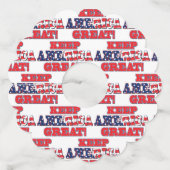 トランプ大統領が旗を掲げる ワイングラスタグ (正面)