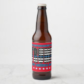 トランプ大統領が法執行を支持 ビールラベル (正面)