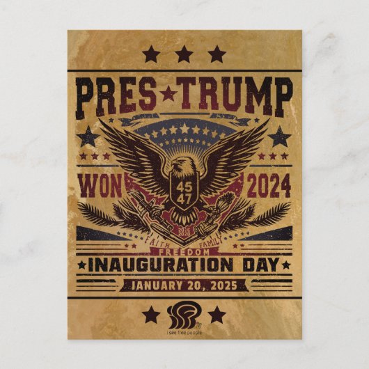 トランプ大統領が2024年に勝利した ポストカード (正面)