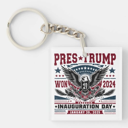 トランプ大統領が2024年ウォン キーホルダー (正面)