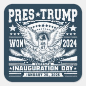 トランプ大統領が2024年ウォン スクエアシール (正面)