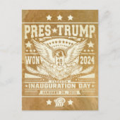 トランプ大統領が2024年ウォン ポストカード (正面)