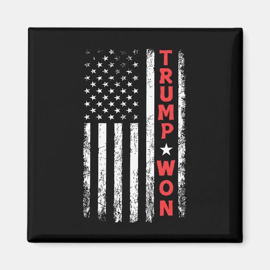 トランプ大統領が2025年選挙で勝利 アメリカ国旗 マグネット (正面)