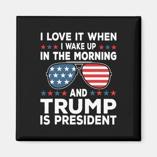 トランプ大統領が47号就任式の時に私はそれを愛している マグネット (正面)