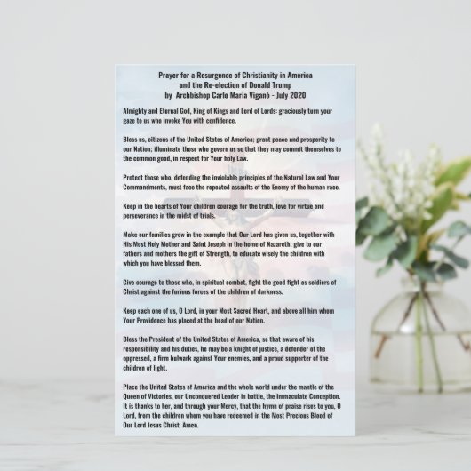 トランプ大統領と米国の祈りの言葉 – ヴィガノ (スタンド正面)