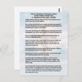 トランプ大統領と米国の祈りの言葉 – ヴィガノ ポストカード (正面/裏面)