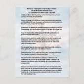 トランプ大統領と米国の祈りの言葉 – ヴィガノ ポストカード (正面)