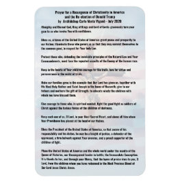 トランプ大統領と米国の祈りの言葉 – ヴィガノ マグネット