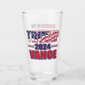 トランプ大統領とJD VANCE 2024 タンブラーグラス (正面)