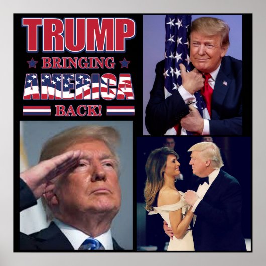 トランプ大統領によるアメリカの復活 ポスター (正面)