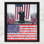 トランプ大統領に忠誠を誓う ワインラベル (シングルラベル)