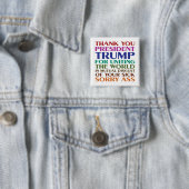 トランプ大統領に感謝 - 反トランプ 缶バッジ (インサイチュ)